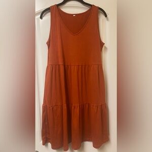 Women’s Sleeveless Rust Dress Size Medium